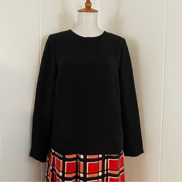 Marc Jacobs Toto Plaid Dress Women's XS Long Sleeve Crew Neck Tiered‎ - Picture 2 of 11